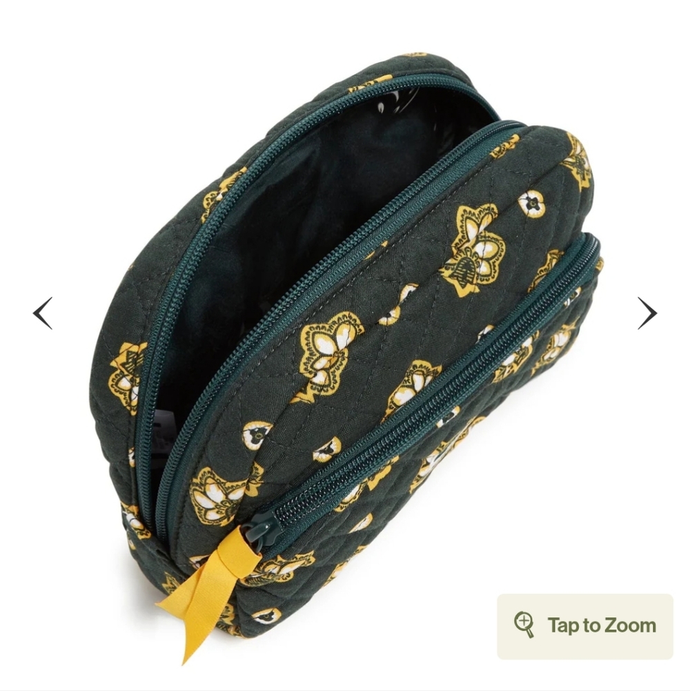 NWT NFL Medium Cosmetic Bag Green Bay Packers bandana - Picture 2 of 3